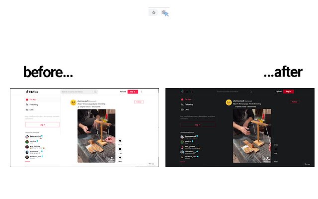 Dark Mode for TikTok  from Chrome web store to be run with OffiDocs Chromium online