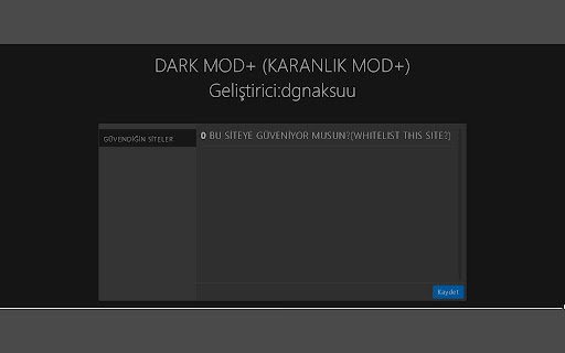 Dark Mode+(Karanlık Mod+)  from Chrome web store to be run with OffiDocs Chromium online
