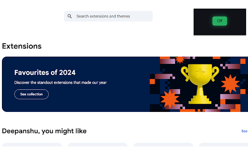 Dark Mode Switcher  from Chrome web store to be run with OffiDocs Chromium online