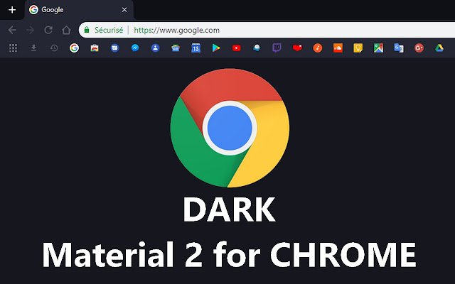 Chrome ウェブストアのマテリアル 2 の Dark Night テーマは、OffiDocs Chromium オンラインで実行されます