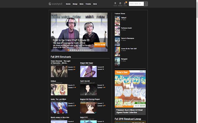 Madilim na Balat Para sa Crunchyroll mula sa Chrome web store na tatakbo sa OffiDocs Chromium online