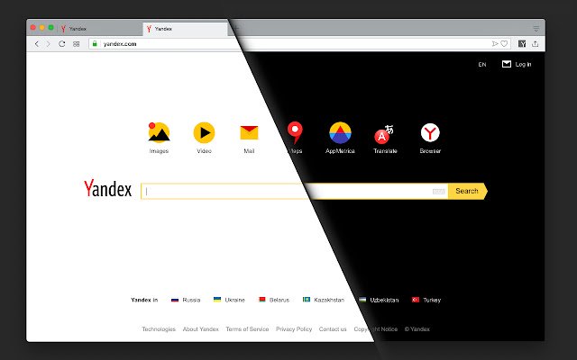 طرح زمینه تاریک برای Yandex™ از فروشگاه وب Chrome که با OffiDocs Chromium به صورت آنلاین اجرا می شود