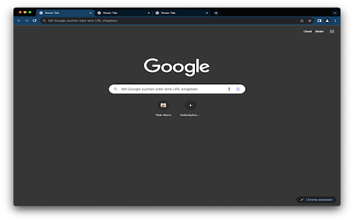 Dark Theme with a blue active tab  from Chrome web store to be run with OffiDocs Chromium online