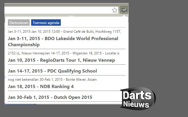 Chrome web mağazasındaki Dartsnieuws eklentisi çevrimiçi OffiDocs Chromium ile çalıştırılacak