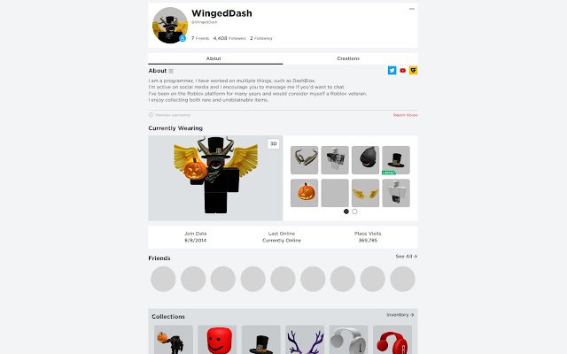 DashBlox Melhorando o Roblox da Chrome Web Store para ser executado com OffiDocs Chromium online