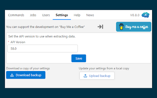 Data Export for Salesforce  from Chrome web store to be run with OffiDocs Chromium online