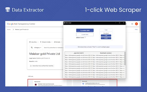 Data Extractor from Chrome web store to be run with OffiDocs Chromium online Data Extractor from Chrome web store to be run with OffiDocs Chromium online