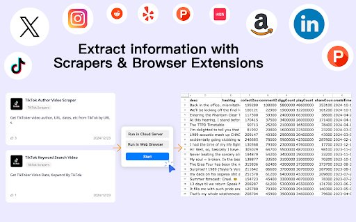 DataSpider AI Helper  from Chrome web store to be run with OffiDocs Chromium online