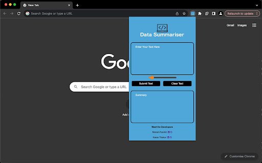 Data Summarizer  from Chrome web store to be run with OffiDocs Chromium online