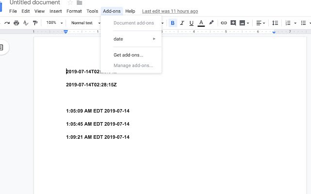 Date  from Chrome web store to be run with OffiDocs Chromium online