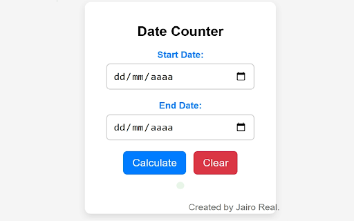 Date Counter  from Chrome web store to be run with OffiDocs Chromium online