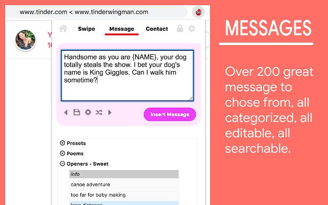 Dating App Wingwoman Pro from Chrome web store to be run with OffiDocs Chromium online Dating App Wingwoman Pro from Chrome web store to be run with OffiDocs Chromium online