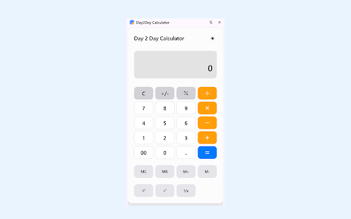 Day2Day Calculator  from Chrome web store to be run with OffiDocs Chromium online