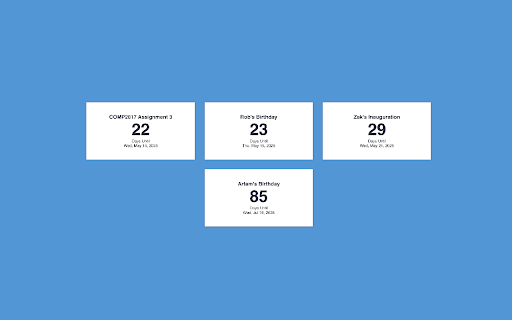 Day Counter  from Chrome web store to be run with OffiDocs Chromium online