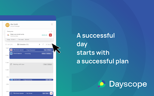 DayScope  from Chrome web store to be run with OffiDocs Chromium online