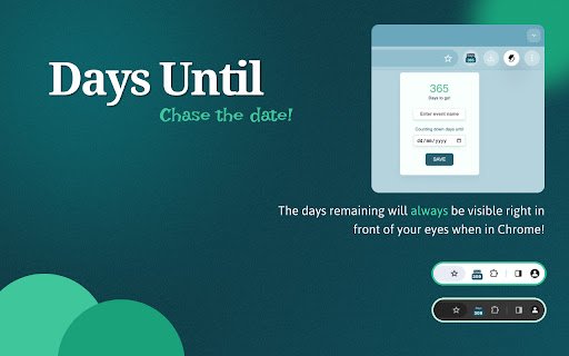 Days Until Days Countdown  from Chrome web store to be run with OffiDocs Chromium online