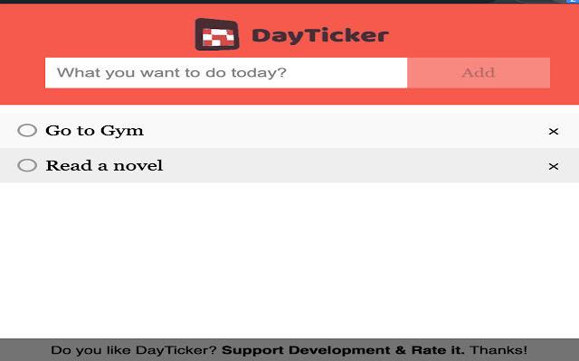 Day Ticker  from Chrome web store to be run with OffiDocs Chromium online