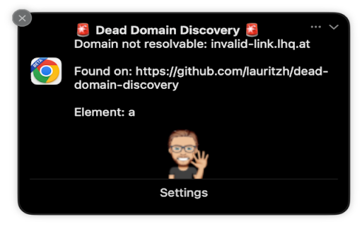 Dead Domain Discovery  from Chrome web store to be run with OffiDocs Chromium online