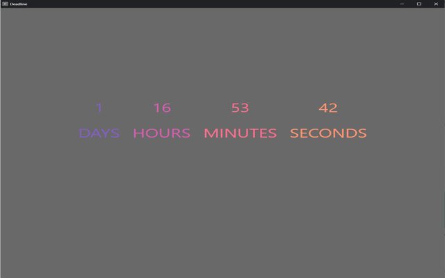 Deadline Counter  from Chrome web store to be run with OffiDocs Chromium online