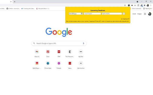 Deadlines by Copperpod  from Chrome web store to be run with OffiDocs Chromium online