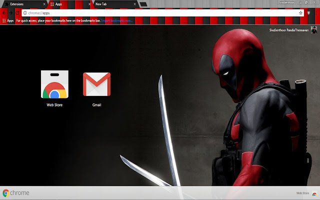Deadpool SuperHero  from Chrome web store to be run with OffiDocs Chromium online