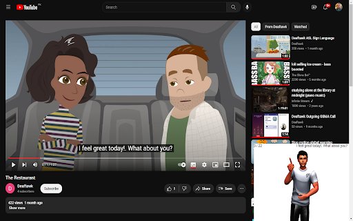 DeafTawk Avatar (beta)  from Chrome web store to be run with OffiDocs Chromium online