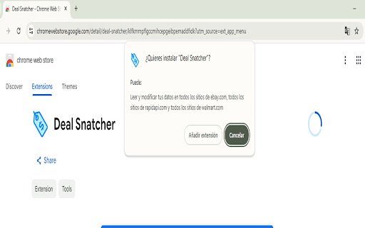 Deal Snatcher  from Chrome web store to be run with OffiDocs Chromium online