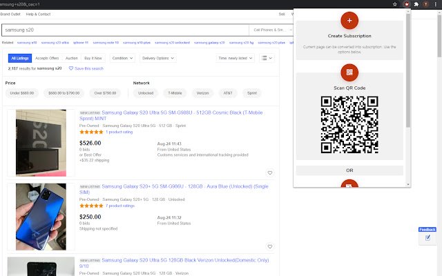 Narzędzie do śledzenia ofert dla serwisu eBay ze sklepu internetowego Chrome można uruchamiać w trybie online za pomocą OffiDocs Chromium