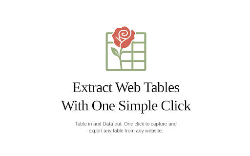 DearRose Table  from Chrome web store to be run with OffiDocs Chromium online