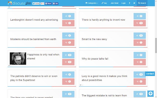 Debate Wars Discuss.fm  from Chrome web store to be run with OffiDocs Chromium online