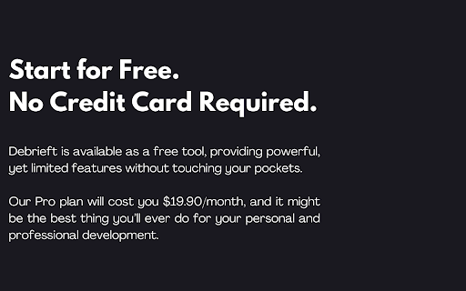 Debrieft  from Chrome web store to be run with OffiDocs Chromium online