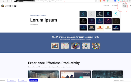 Debug Mode Toggler  from Chrome web store to be run with OffiDocs Chromium online