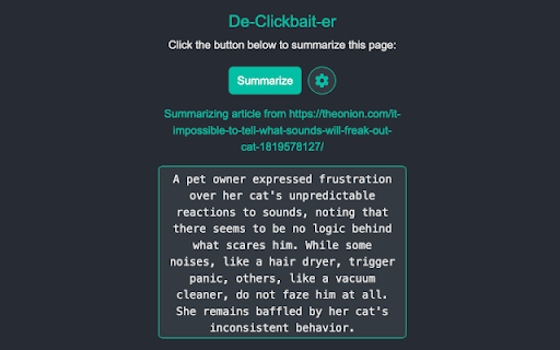 De Clickbait Assistant  from Chrome web store to be run with OffiDocs Chromium online
