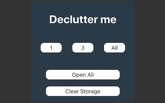 Declutter me  from Chrome web store to be run with OffiDocs Chromium online