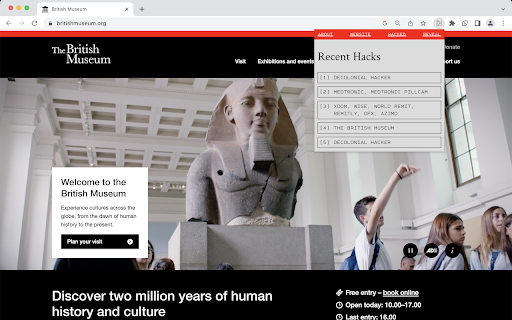 Decolonial Hacker  from Chrome web store to be run with OffiDocs Chromium online