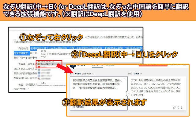 terjemahan deepls daripada menu konteks. daripada kedai web Chrome untuk dijalankan dengan OffiDocs Chromium dalam talian