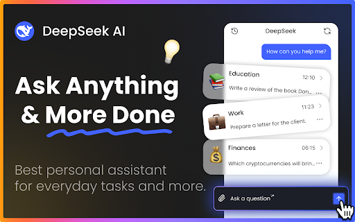 DeepSeek AI  from Chrome web store to be run with OffiDocs Chromium online