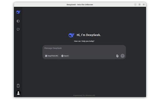 DeepSeek AI  from Chrome web store to be run with OffiDocs Chromium online
