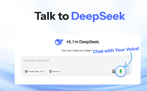 DeepSeek voice  from Chrome web store to be run with OffiDocs Chromium online
