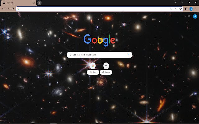 Tema Deep Universe da loja virtual do Chrome para ser executado com OffiDocs Chromium online