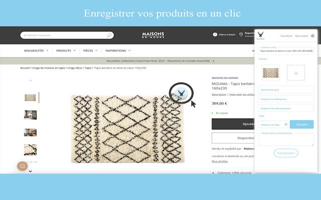 Le plugin DeerHome de la boutique en ligne Chrome doit être exécuté avec OffiDocs Chromium en ligne