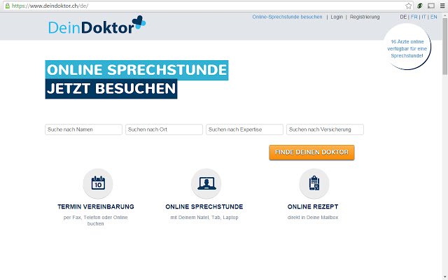 Deindoktor.ch v4 din magazinul web Chrome va fi rulat cu OffiDocs Chromium online