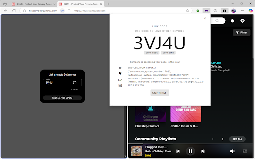 DeJa  from Chrome web store to be run with OffiDocs Chromium online