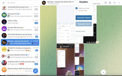 DejaBot Trading Automation  from Chrome web store to be run with OffiDocs Chromium online