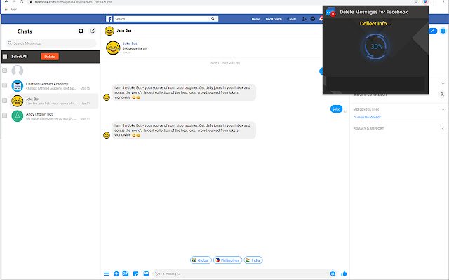 Delete All Messages for Facebook™  from Chrome web store to be run with OffiDocs Chromium online