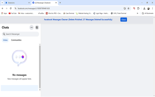 Delete Facebook Messages  from Chrome web store to be run with OffiDocs Chromium online