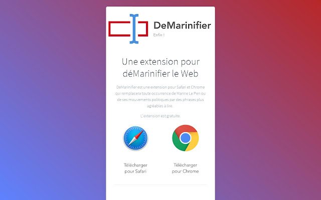 DeMarinifier aus dem Chrome-Webshop zur Ausführung mit OffiDocs Chromium online