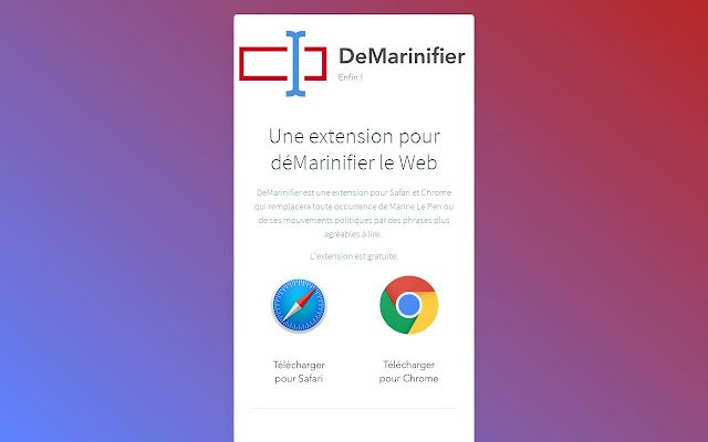 DeMarinifier із веб-магазину Chrome, який можна запускати з OffiDocs Chromium онлайн