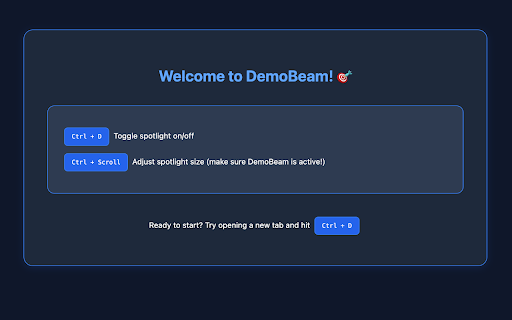 DemoBeam from Chrome web store to be run with OffiDocs Chromium online DemoBeam from Chrome web store to be run with OffiDocs Chromium online