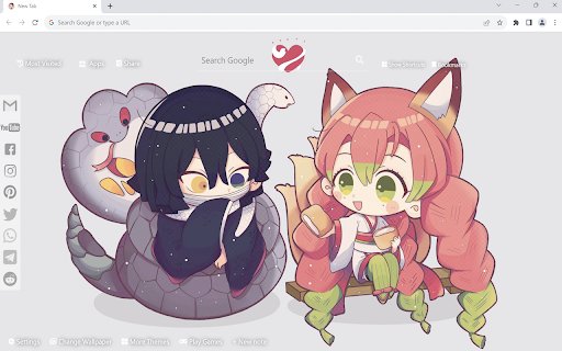 Demon Slayer Chibi Wallpaper New Tab  from Chrome web store to be run with OffiDocs Chromium online
